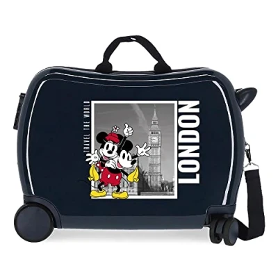 Image of Disney Mickey and Minnie Travel The World Children&#039;s Suitcase, One Size, London, suitcase