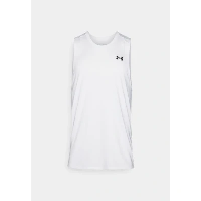 Image of Under Armour TANK Top, Men&#039;s, Size: Small, White/black