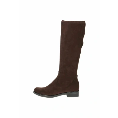 Image of CAPRICE Damen Hohe Stiefel ohne Absatz Kniehoch Vegan, Braun (Dk Brn Stretch), 38 EU