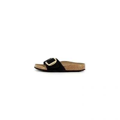 Image of Birkenstock Madrid BIG Buckle Narrow FIT Mules, Women&#039;s, Size: 3.5, Black Nubuck