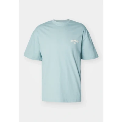 Image of Jack &amp; Jones Jorsantorini BACK SS CREW NECK Print Tshirt, Men&#039;s, Size: Medium, Gray mist