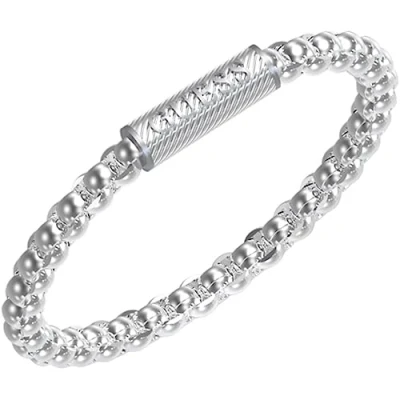 Image of Guess BOND Street Unisex Bracelet silvercoloured, Size: Small, Silver coloured