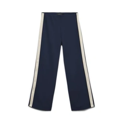 Image of Vero Moda Vmberlin WIDE Panel PANT Trousers, Women&#039;s, Size: Lx34, Navy