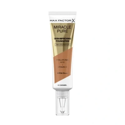 Image of Max Factor Miracle Pure Skin Improving Foundation 30ml (Various Shades) Caramel
