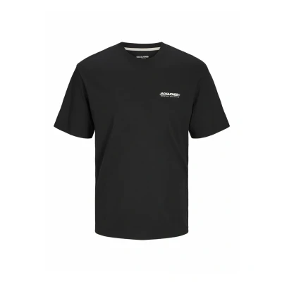 Image of JACK &amp; JONES Men&#039;s Jjelegacy Tee Ss O Neck Noos T Shirt, Black/Detail:moonbeam, S