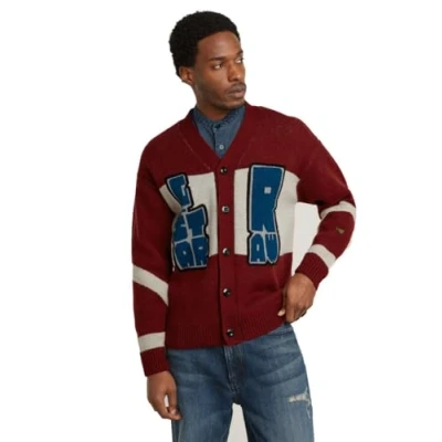 Image of G STAR Holiday Cardigan, Men&#039;s, Size: Medium, Dry red