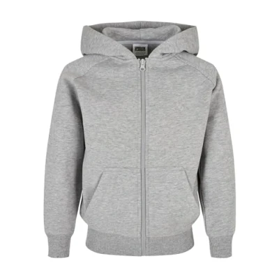 Image of Urban Classics Zipup sweatshirt for kids, Size: 7 8y, Grey