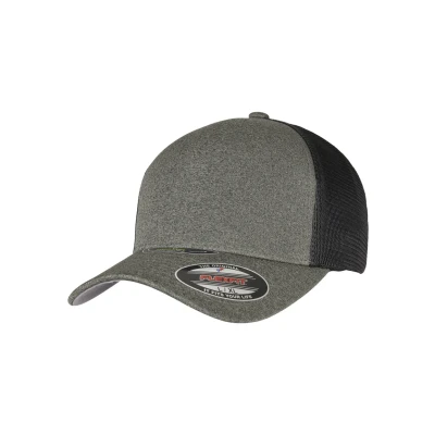 Image of Flexfit Trucker UNIPANEL Cap, Size: L/XL, Olive/black