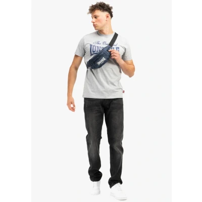 Image of Lonsdale Print Tshirt, Men&#039;s, Size: 3XL, Marl grey navy