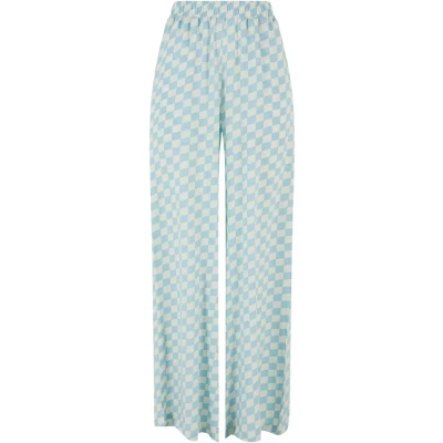 Image of Urban Classics Resort Trousers, Women&#039;s, Size: 3XL, Oceanbluecheck