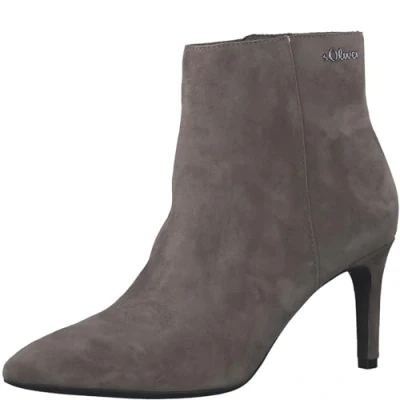 Image of s.Oliver High heeled ankle boots, Women&#039;s, Size: 4, Taupe Leather
