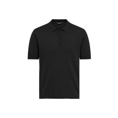 Image of Only &amp; Sons Onswyler LIFE REG SS Polo shirt, Men&#039;s, Size: XS, Schwarz
