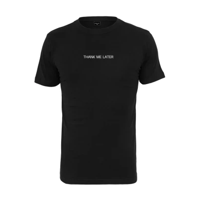 Image of Mister Tee Thank ME Later Print Tshirt, Men&#039;s, Size: Small, Black
