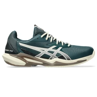 Image of Asics Solution Speed Multicourt tennis shoes, Men&#039;s, Size: 48, Saxon green/birch shoes