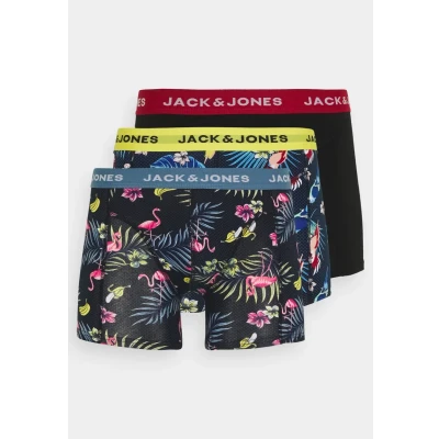 Image of JACK &amp; JONES Men&#039;s Boxer Shorts, Surf the Web/Detail:black Black, XXL