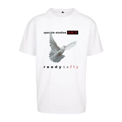 Image of Mister Tee Upscale Unisex T Shirt Ready to Fly Oversize Tee, 100% Cotton, White, 4XL, XXXXL, 4XL