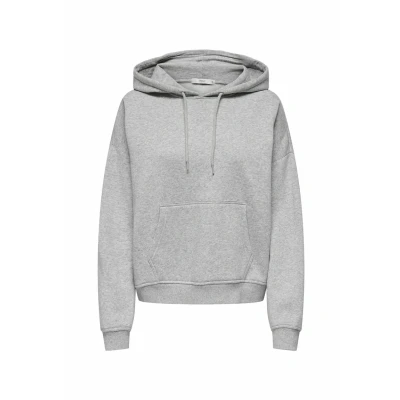 Image of ONLY Hoodie, Women&#039;s, Size: XS, Light grey melange