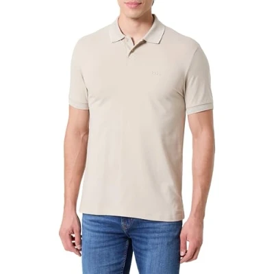 Image of BOSS PAUL Polo shirt, Men&#039;s, Size: Large, Light beige