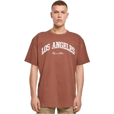 Image of Upscale by Mister Tee L A College Print Tshirt, Men&#039;s, Size: Large, Bark