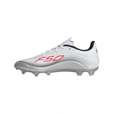 Image of adidas Performance F50 Messi League FG/MG Moulded stud football boots white/lucid red/silvercoloured, Men&#039;s, Size: 4.5 shoes