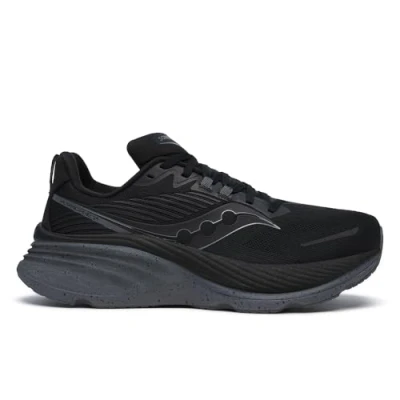 Image of Saucony Hurricane 24 Road running shoes, Men&#039;s, Size: 7, Black/shadow Textile/synthetics