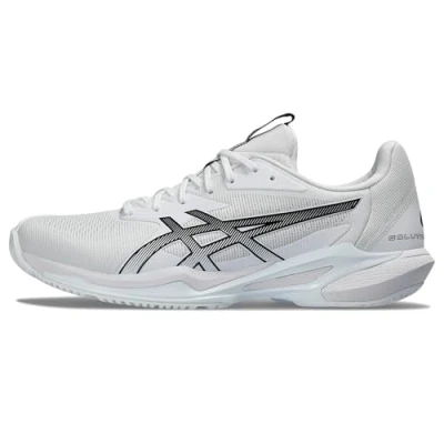Image of Asics Solution Speed 3 Multicourt tennis shoes, Men&#039;s, Size: 10.5, White/black shoes