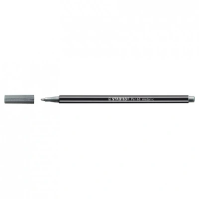 Image of Metallic Premium Felt Tip Pen STABILO 68 Box of 10 Silver