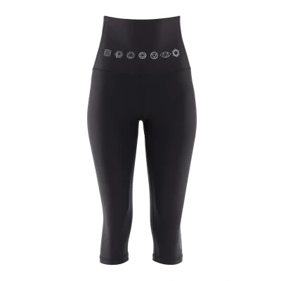 Image of Winshape 3/4 sports trousers Black chakras, Women&#039;s, Size: XXL, chakras