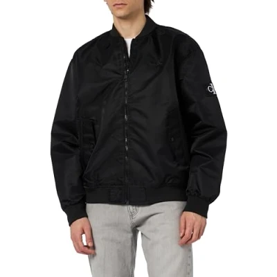 Image of Calvin Klein Jeans Jacket Bomber Jacket, Men&#039;s, Size: XXL, Black