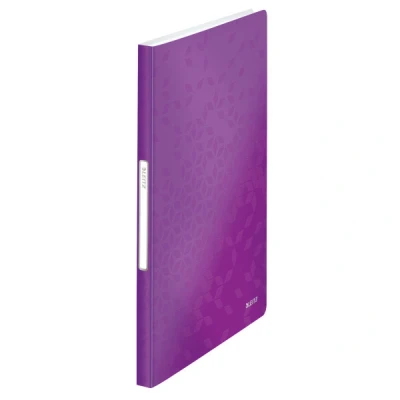 Image of Leitz A4 Display Book, 40 Pockets, 80 Sheet Capacity, Transparent Purple, WOW Range, 46320062