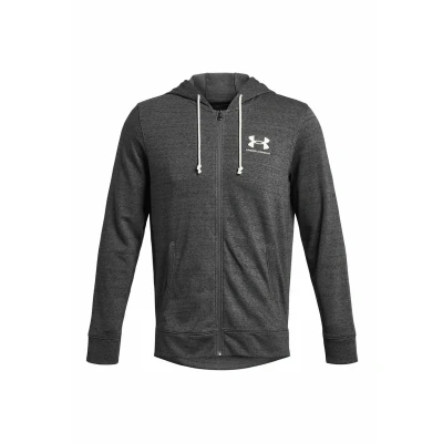 Image of Under Armour UA Rival Terry LC FZ Castlerock Light Heather / Onyx White XXL