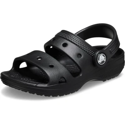 Image of Crocs Classic Unisex Mules for kids, Size: 7K, Black Synthetics
