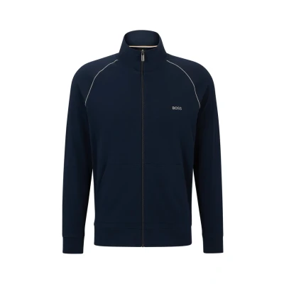 Image of BOSS MIX &amp; Match Zipper , Stretch Zipup sweatshirt, Men&#039;s, Size: 3XL, Dark blue