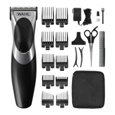 Image of Wahl Clip &amp; Rinse Mains/Rech Clipper Black/Satin