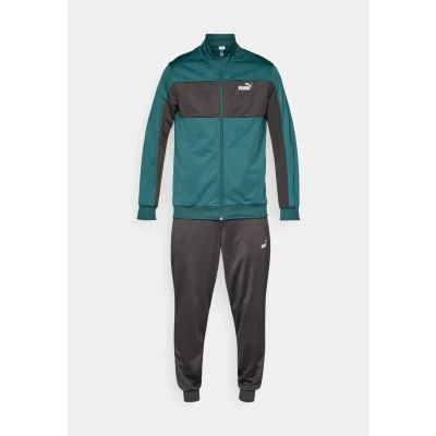Image of Puma Colorblock SUIT SET Tracksuit, Men&#039;s, Size: XL, Green terrain