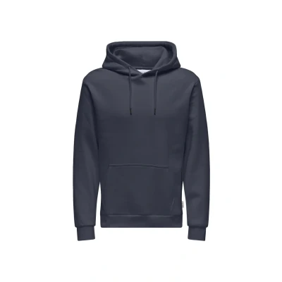 Image of ONLY &amp; SONS Onsceres Hoodie Sweat Noos, blue nights, M