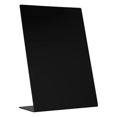 Image of Europel Desktop Chalkboard L Standard, A4, Polystyrene, Slate Style, Integrated Stable Base, Single Sided Presentation, for Restaurant, Hotel, Festival, Food Truck, Office, Counter, black