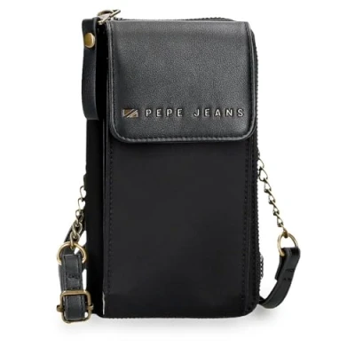 Image of Pepe Jeans Women&#039;s Morgan Luggage Messenger Bag, Black/White, One Size, Shoulder Bag Mobile Phone Case