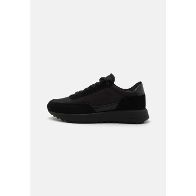 Image of Calvin Klein LACE UP Repreve Trainers, Men&#039;s, Size: 8, Triple black Leather and textile
