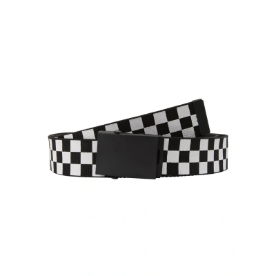 Image of Urban Classics Adjustable Checker BELT Belt, Size: One Size, Black/white
