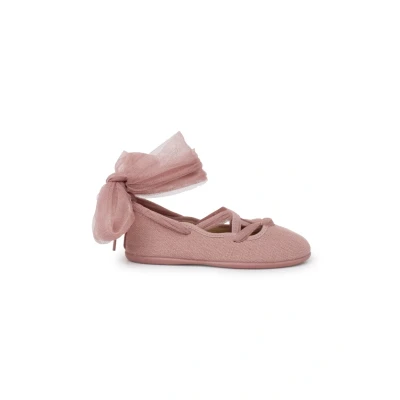 Image of Pisamonas Tiras Cruzadas Ankle cuff ballet pumps, Women&#039;s, Size: 13.5K, Rosa viejo shoes