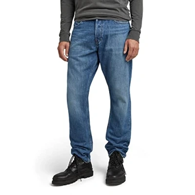 Image of G STAR RAW Men&#039;s Triple a Regular Straight Jeans, Blue (Faded Capri D19161 c779 d346), 30W / 32L