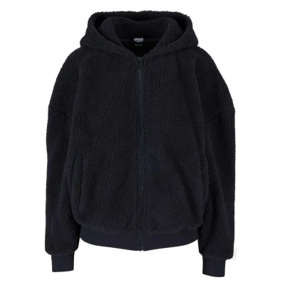 Image of Urban Classics Fleece jacket, Women&#039;s, Size: 3XL, Black