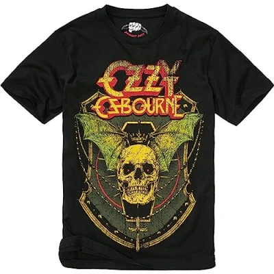 Image of Brandit OZZY Skull Print Tshirt, Men&#039;s, Size: Medium, Black