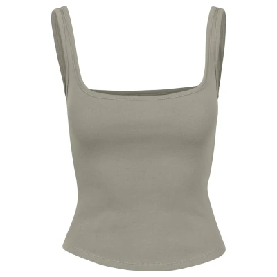Image of Urban Classics WIDE NECK Top, Women&#039;s, Size: XL, Green/grey