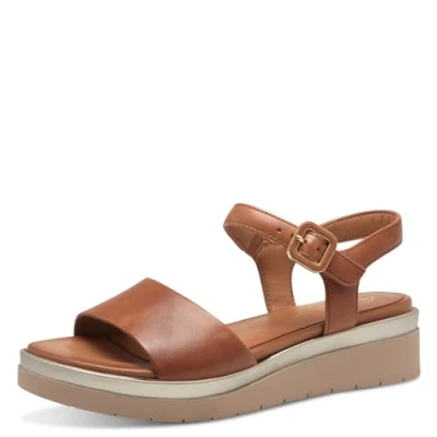 Image of Tamaris Women&#039;s 8 88708 42 Wedge Sandal, Nut, 4 UK Wide