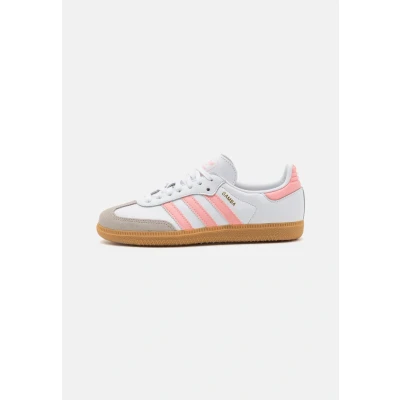 Image of adidas Originals Samba OG Unisex Trainers for kids, Size: 3.5, Footwear white/semi pink spark Leather/synthetics