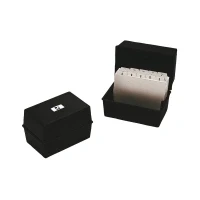 Image of Q Connect Card Index Box 127 x 76mm Black