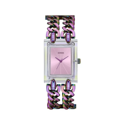 Image of Guess MOD Heavy Watch, Women&#039;s, Size: One Size, Clear