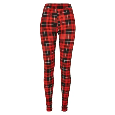 Image of Urban Classics SOFT AOP Leggings Trousers, Women&#039;s, Size: 4XL, Redcheck